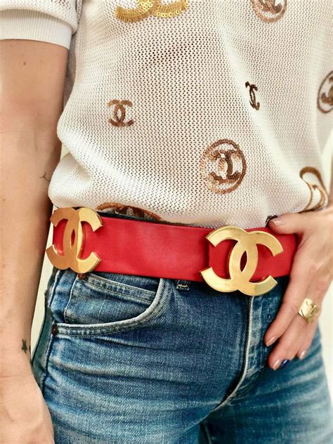 chanel thick& big buckle belt